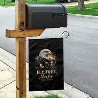 Fly Free Jackie Big Bear Bald Eagle Memorial Garden Flag California Valley Sunset Forest Nature Graphic