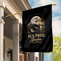 Fly Free Jackie Big Bear Bald Eagle Memorial Garden Flag California Valley Sunset Forest Nature Graphic