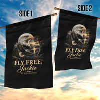 Fly Free Jackie Big Bear Bald Eagle Memorial Garden Flag California Valley Sunset Forest Nature Graphic