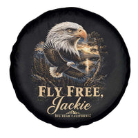 Fly Free Jackie Big Bear Bald Eagle Memorial Spare Tire Cover California Valley Sunset Forest Nature Graphic