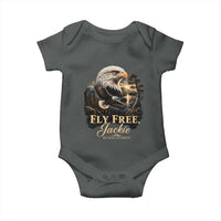 Fly Free Jackie Big Bear Bald Eagle Memorial Baby Onesie California Valley Sunset Forest Nature Graphic