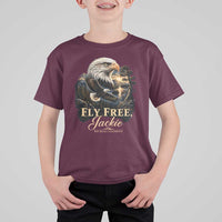 Fly Free Jackie Big Bear Bald Eagle Memorial T Shirt For Kid California Valley Sunset Forest Nature Graphic