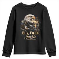 Fly Free Jackie Big Bear Bald Eagle Memorial Youth Sweatshirt California Valley Sunset Forest Nature Graphic