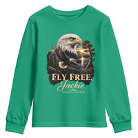 Fly Free Jackie Big Bear Bald Eagle Memorial Youth Sweatshirt California Valley Sunset Forest Nature Graphic