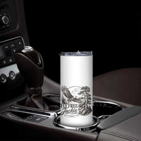 Fly Free Jackie Vintage Etching Soaring Eagle Skinny Tumbler Big Bear Lake Wilderness Graphic