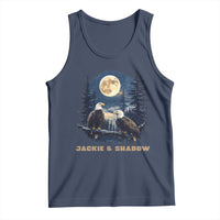 Jackie and Shadow Bald Eagle Couple Tank Top Full Moon Forest Vintage Nature Graphic