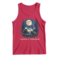Jackie and Shadow Bald Eagle Couple Tank Top Full Moon Forest Vintage Nature Graphic