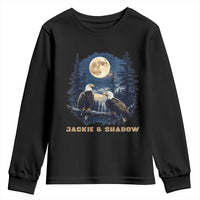 Jackie and Shadow Bald Eagle Couple Youth Sweatshirt Full Moon Forest Vintage Nature Graphic