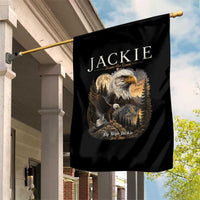 Jackie Forever Our Queen Bald Eagle 2012 2026 Memorial Garden Flag Fly High in Big Bear Moonlit Mountain Tribute