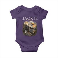 Jackie Forever Our Queen Bald Eagle 2012 2026 Memorial Baby Onesie Fly High in Big Bear Moonlit Mountain Tribute