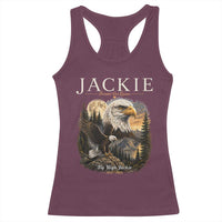 Jackie Forever Our Queen Bald Eagle 2012 2026 Memorial Racerback Tank Top Fly High in Big Bear Moonlit Mountain Tribute