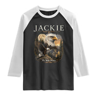 Jackie Forever Our Queen Bald Eagle 2012 2026 Memorial Raglan Shirt Fly High in Big Bear Moonlit Mountain Tribute