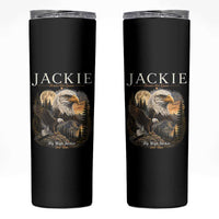 Jackie Forever Our Queen Bald Eagle 2012 2026 Memorial Skinny Tumbler Fly High in Big Bear Moonlit Mountain Tribute
