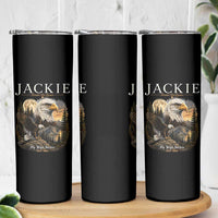 Jackie Forever Our Queen Bald Eagle 2012 2026 Memorial Skinny Tumbler Fly High in Big Bear Moonlit Mountain Tribute