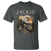 Jackie Forever Our Queen Bald Eagle 2012 2026 Memorial T Shirt Fly High in Big Bear Moonlit Mountain Tribute
