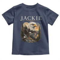 Jackie Forever Our Queen Bald Eagle 2012 2026 Memorial Toddler T Shirt Fly High in Big Bear Moonlit Mountain Tribute