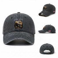 Jackie Forever Our Queen Bald Eagle 2012 2026 Memorial Washed Cotton Baseball Cap Fly High in Big Bear Moonlit Mountain Tribute
