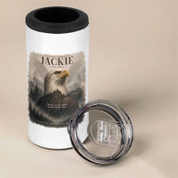 In Loving Memory of Jackie Eagle Memorial Portrait 4 in 1 Can Cooler Tumbler 2012 2026 Legacy Of Strength Wilderness Tribute