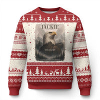 In Loving Memory of Jackie Eagle Memorial Portrait Ugly Christmas Sweater 2012 2026 Legacy Of Strength Wilderness Tribute