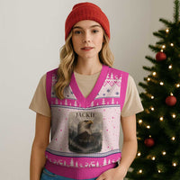 In Loving Memory of Jackie Eagle Memorial Portrait V-Neck Knit Sweater Vest 2012 2026 Legacy Of Strength Wilderness Tribute