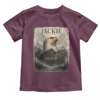 In Loving Memory of Jackie Eagle Memorial Portrait Toddler T Shirt 2012 2026 Legacy Of Strength Wilderness Tribute