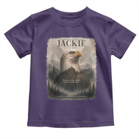 In Loving Memory of Jackie Eagle Memorial Portrait Toddler T Shirt 2012 2026 Legacy Of Strength Wilderness Tribute