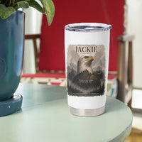 In Loving Memory of Jackie Eagle Memorial Portrait Tumbler Cup 2012 2026 Legacy Of Strength Wilderness Tribute