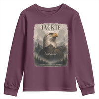 In Loving Memory of Jackie Eagle Memorial Portrait Youth Sweatshirt 2012 2026 Legacy Of Strength Wilderness Tribute