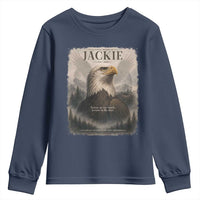 In Loving Memory of Jackie Eagle Memorial Portrait Youth Sweatshirt 2012 2026 Legacy Of Strength Wilderness Tribute