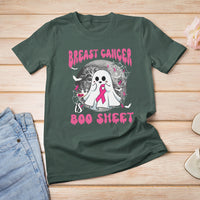 Breast Cancer Boo Sheet T Shirt Breast Cancer Is Boo Sheet Halloween Pink Ribbon Support Breast Cancer Warrior - Wonder Print Shop