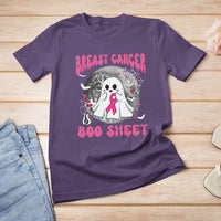 Breast Cancer Boo Sheet T Shirt Breast Cancer Is Boo Sheet Halloween Pink Ribbon Support Breast Cancer Warrior - Wonder Print Shop