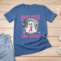 Breast Cancer Boo Sheet T Shirt Breast Cancer Is Boo Sheet Halloween Pink Ribbon Support Breast Cancer Warrior - Wonder Print Shop