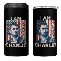 Stand With Charlie 4 in 1 Can Cooler Tumbler Patriotic Free Speech We The People American Flag Graphic - Wonder Print Shop