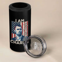 Stand With Charlie 4 in 1 Can Cooler Tumbler Patriotic Free Speech We The People American Flag Graphic - Wonder Print Shop