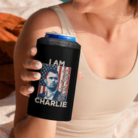 Stand With Charlie 4 in 1 Can Cooler Tumbler Patriotic Free Speech We The People American Flag Graphic - Wonder Print Shop