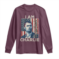 Stand With Charlie Long Sleeve Shirt Patriotic Free Speech We The People American Flag Graphic - Wonder Print Shop