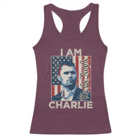 Stand With Charlie Racerback Tank Top Patriotic Free Speech We The People American Flag Graphic - Wonder Print Shop
