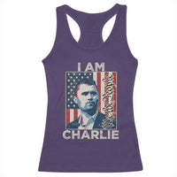 Stand With Charlie Racerback Tank Top Patriotic Free Speech We The People American Flag Graphic - Wonder Print Shop