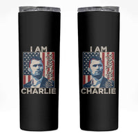 Stand With Charlie Skinny Tumbler Patriotic Free Speech We The People American Flag Graphic - Wonder Print Shop