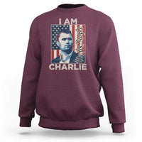 Stand With Charlie Sweatshirt Patriotic Free Speech We The People American Flag Graphic - Wonder Print Shop
