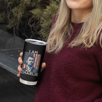 Stand With Charlie Tumbler Cup Patriotic Free Speech We The People American Flag Graphic - Wonder Print Shop