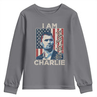 Stand With Charlie Youth Sweatshirt Patriotic Free Speech We The People American Flag Graphic - Wonder Print Shop