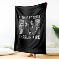 Charlie Kirk Tribute Throw Blanket A True Patriot Conservative Memorial - Wonder Print Shop
