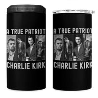 Charlie Kirk Tribute 4 in 1 Can Cooler Tumbler A True Patriot Conservative Memorial - Wonder Print Shop