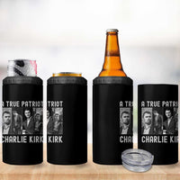 Charlie Kirk Tribute 4 in 1 Can Cooler Tumbler A True Patriot Conservative Memorial - Wonder Print Shop