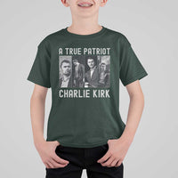 Charlie Kirk Tribute T Shirt For Kid A True Patriot Conservative Memorial - Wonder Print Shop