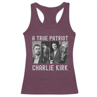 Charlie Kirk Tribute Racerback Tank Top A True Patriot Conservative Memorial - Wonder Print Shop