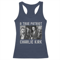 Charlie Kirk Tribute Racerback Tank Top A True Patriot Conservative Memorial - Wonder Print Shop