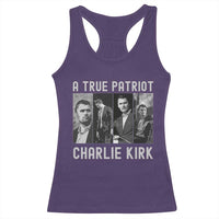 Charlie Kirk Tribute Racerback Tank Top A True Patriot Conservative Memorial - Wonder Print Shop
