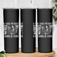 Charlie Kirk Tribute Skinny Tumbler A True Patriot Conservative Memorial - Wonder Print Shop